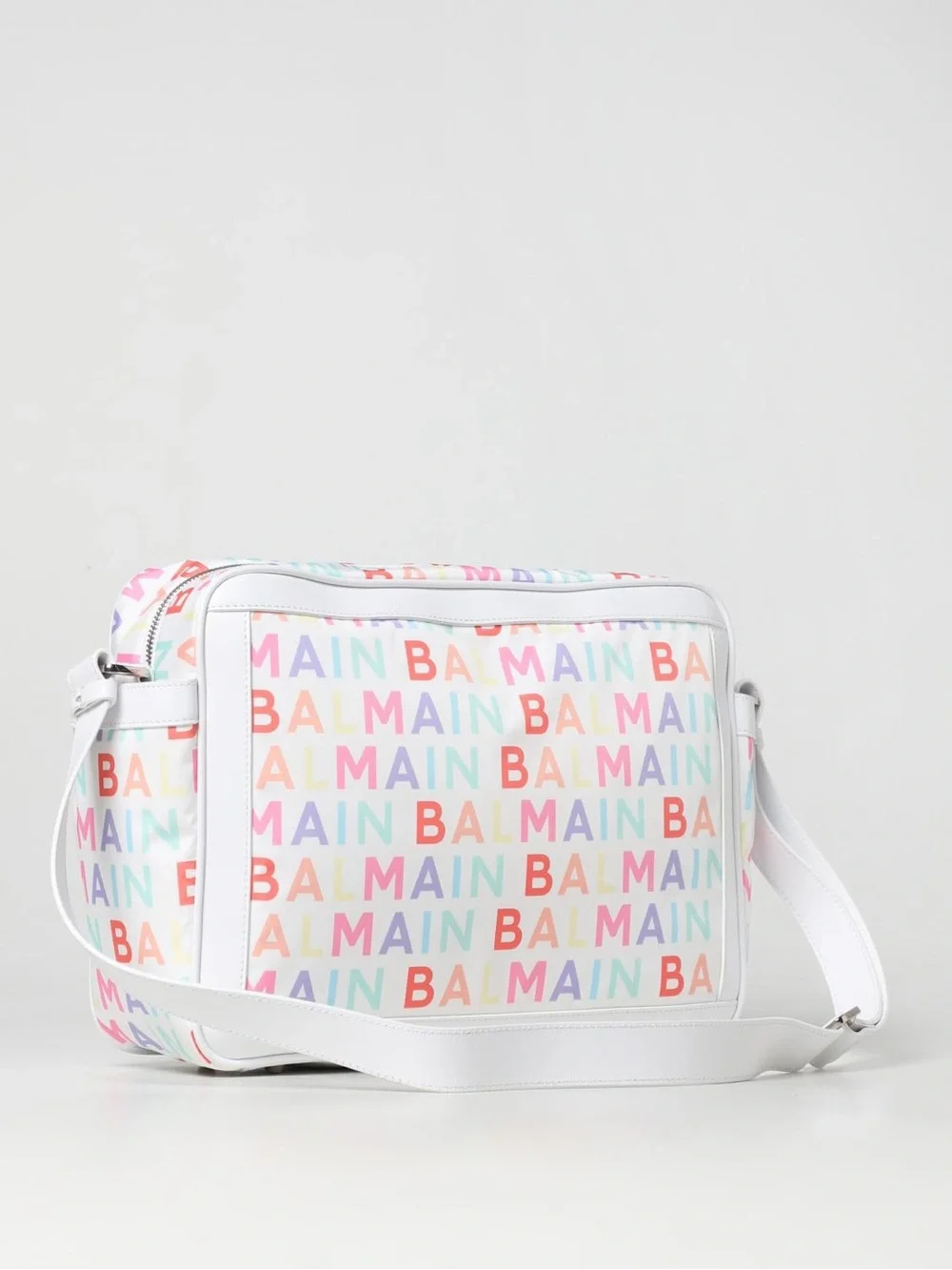 Balmain Baby White Printed Changing Bag & Mat Set